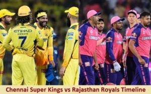 Chennai Super Kings vs Rajasthan Royals Timeline