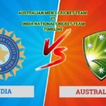australian mens cricket team vs india national cricket team timeline