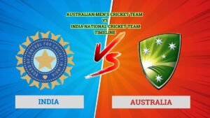australian mens cricket team vs india national cricket team timeline