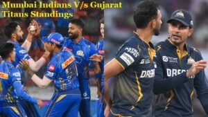 Mumbai Indians Vs Gujarat Titans Standings