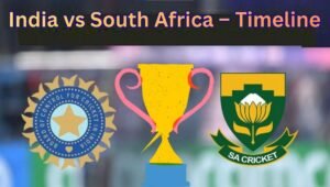 India National Cricket Team vs South Africa National Cricket Team Timeline