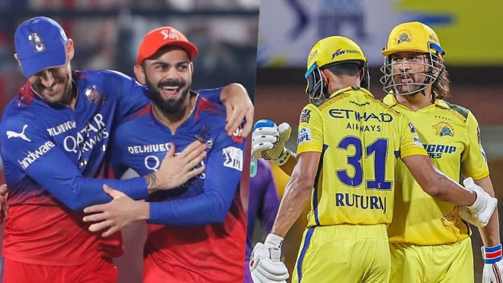 Royal Challengers Bengaluru vs Chennai Super Kings standings