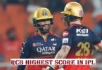 RCB Highest Score in IPL